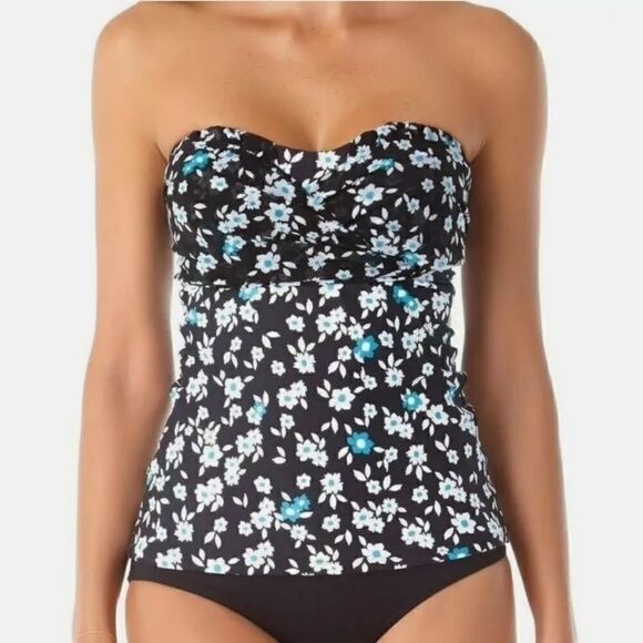 Anne Cole Strapless Bandeau Swim Top Size XS - Picture 1 of 8